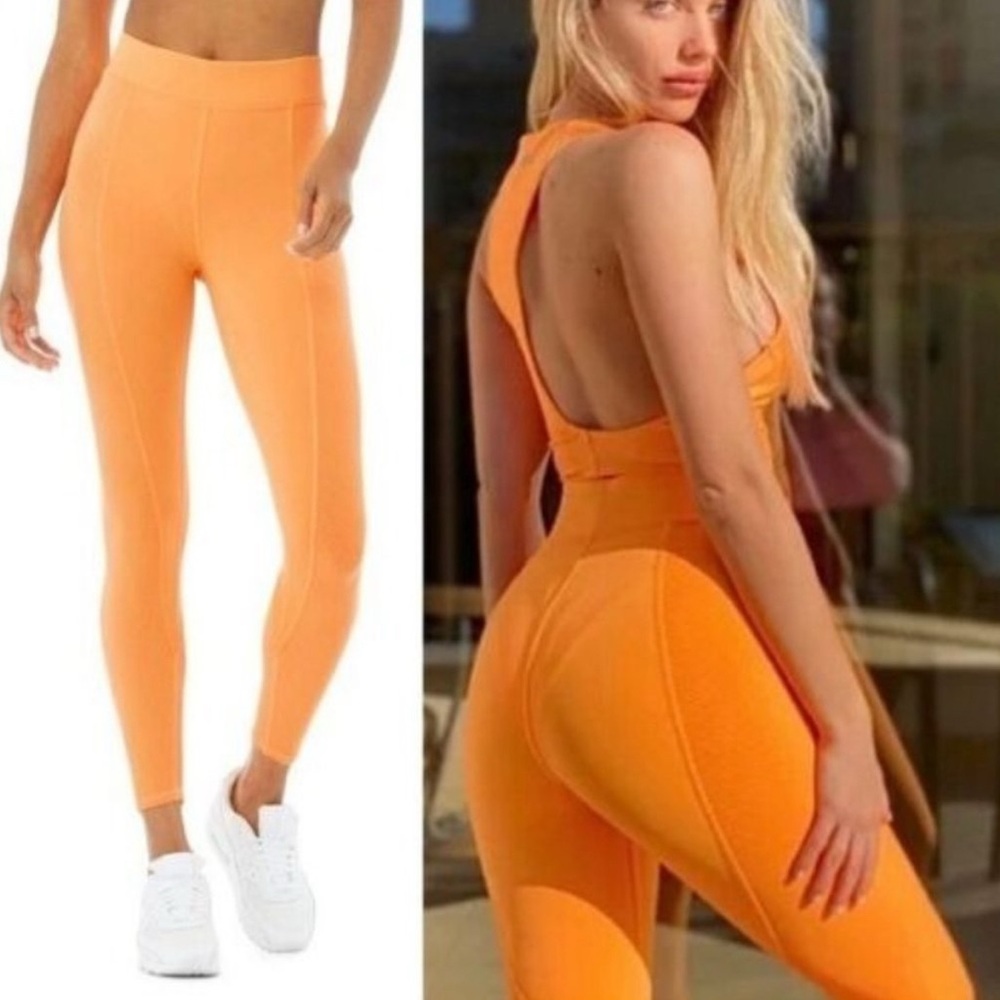 ALO Leggings High Waist No Limit Neon Apricot sz. S